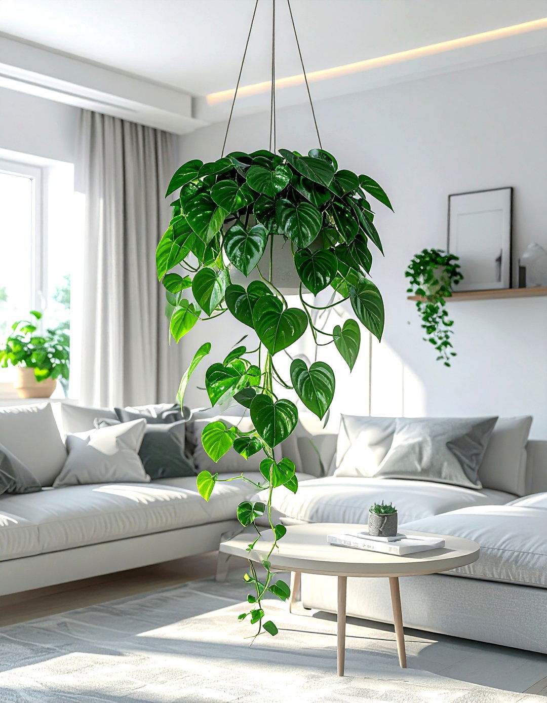 Satin Pothos Arrangement - 30 living room hanging plants
