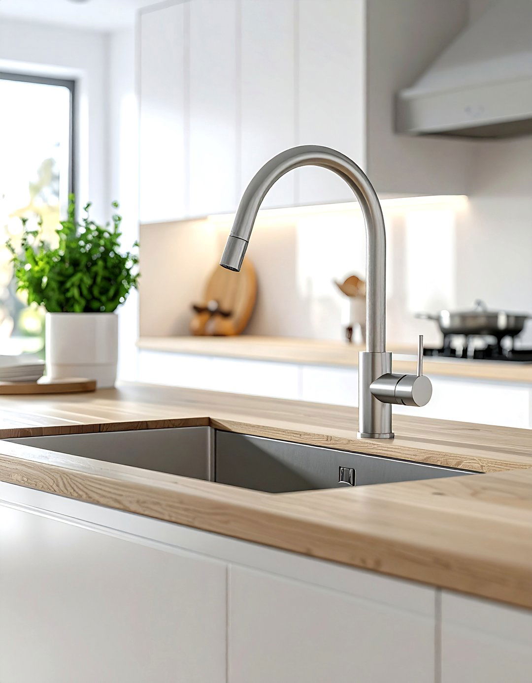 Satin nickel kitchen faucet - 30 nickel kitchen faucet ideas