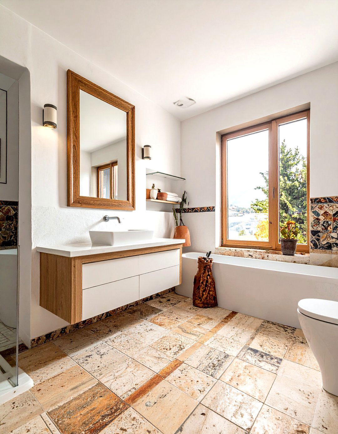 Scabos Travertine Bathroom Flooring - 30 travertine bathroom ideas