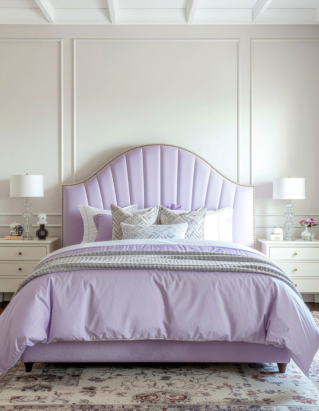 Scalloped Channel Tufted Headboard - 30 bedroom channel tufted headboards