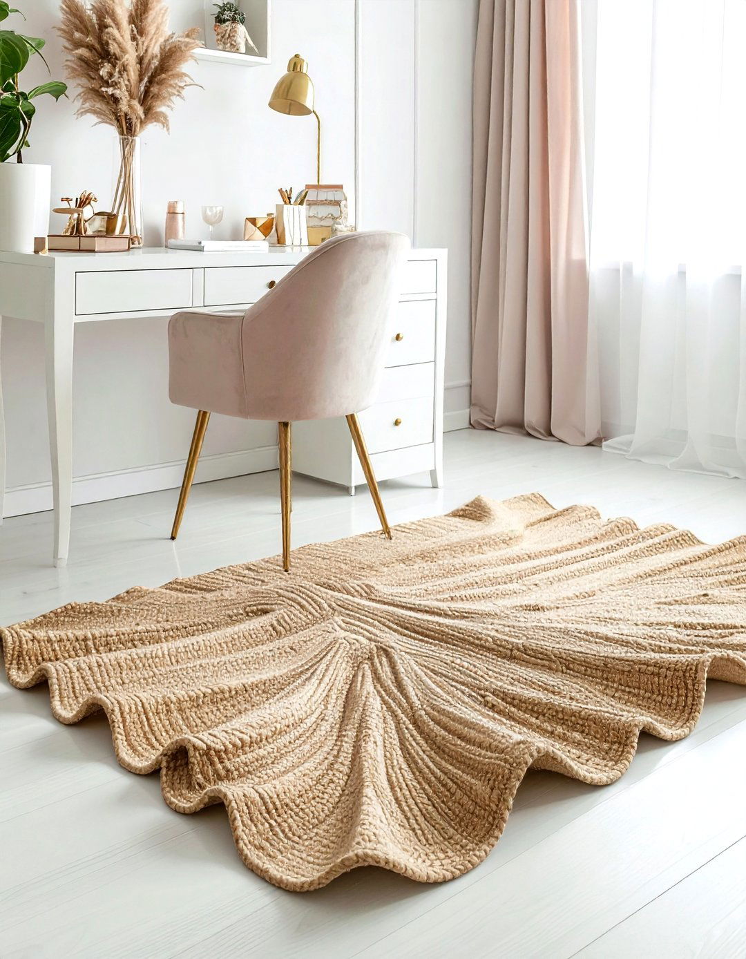 Scalloped Jute Rug - 30 jute rug ideas