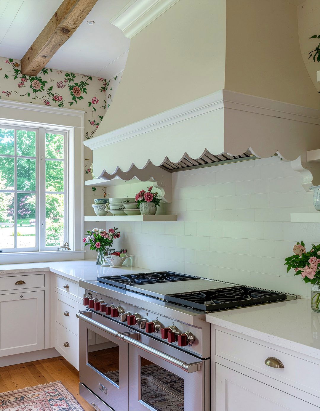 Scalloped Range Hood - 30 custom hood kitchen ideas
