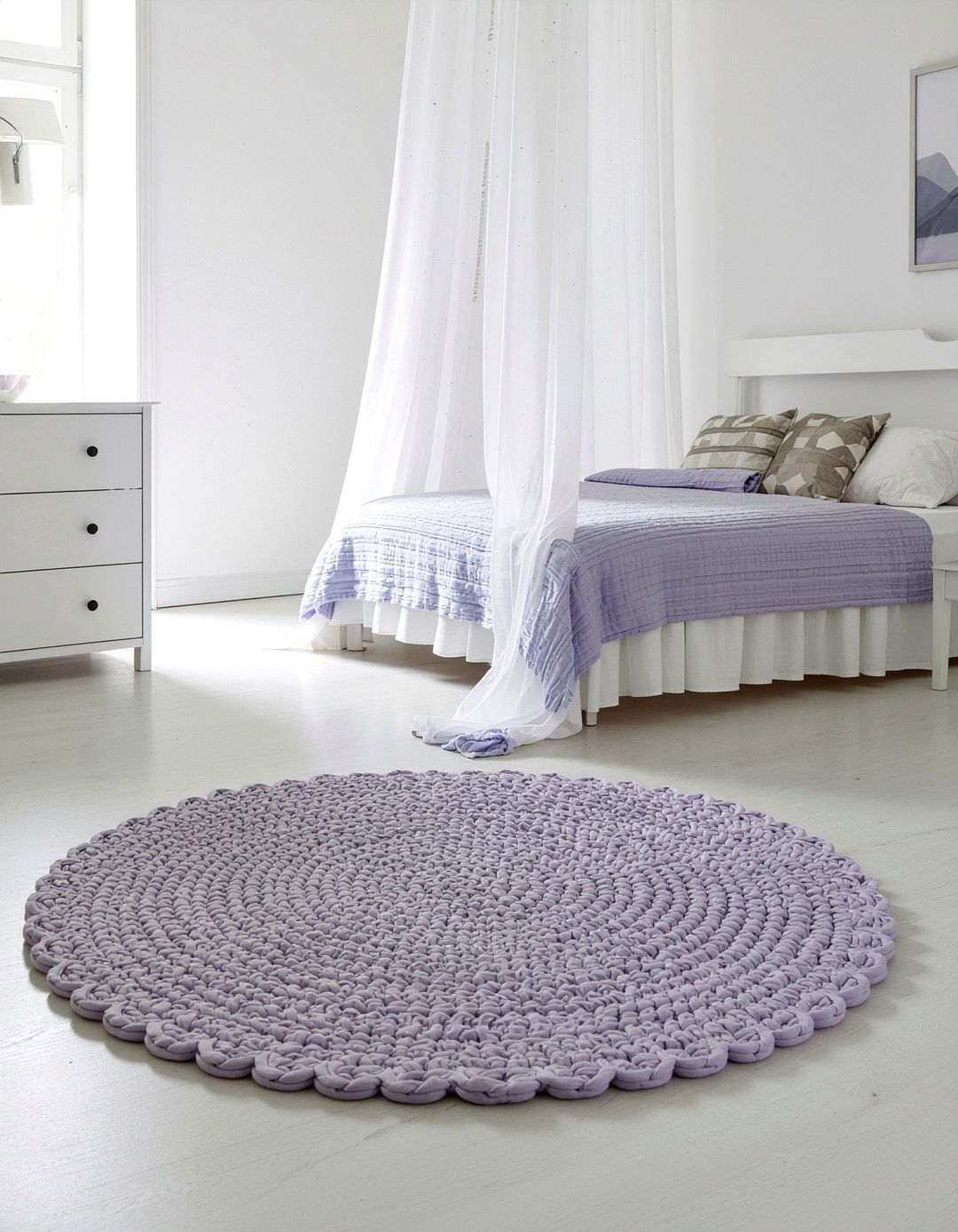 Scalloped Round Rug - 30 bedroom round rugs