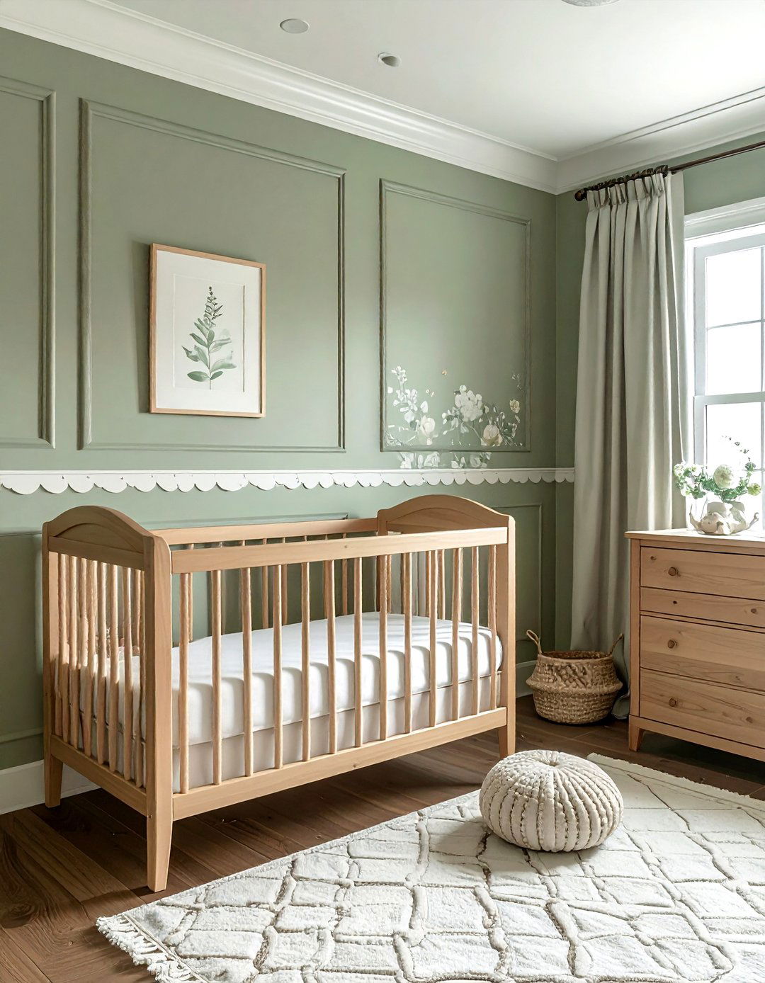 Scalloped Wall Trim - 30 DIY decor ideas