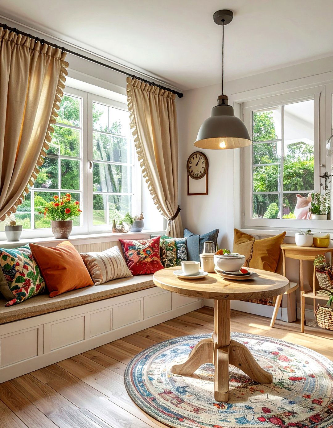 Scalloped edge linen curtains - 30 linen curtain ideas