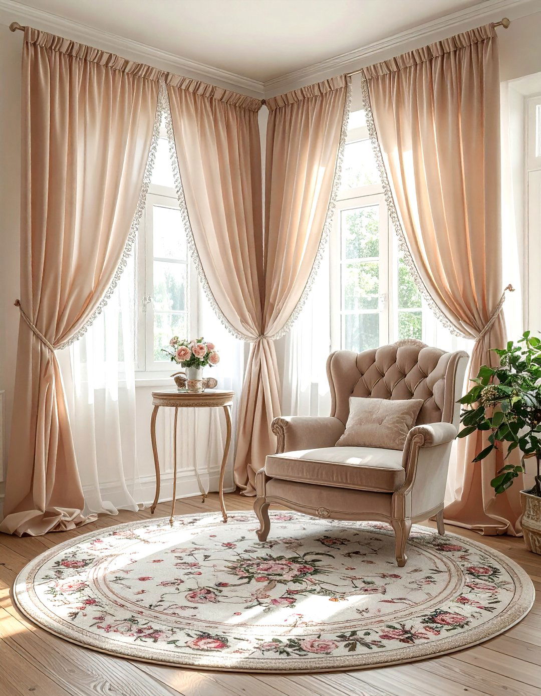 Scalloped edge sheer curtains - 30 sheer curtain ideas
