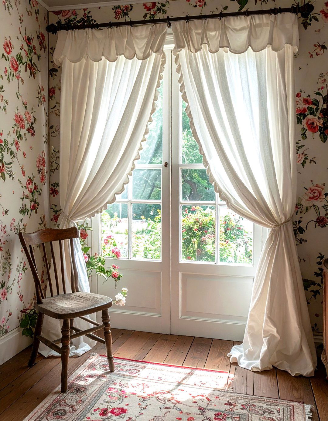 Scalloped edge window drape treatments - 30 drape ideas