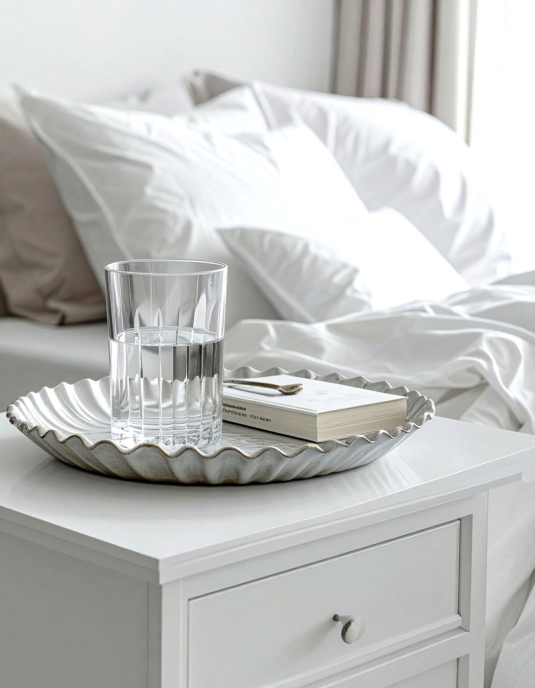 Scalloped tray decor - 30 decor glow-up ideas