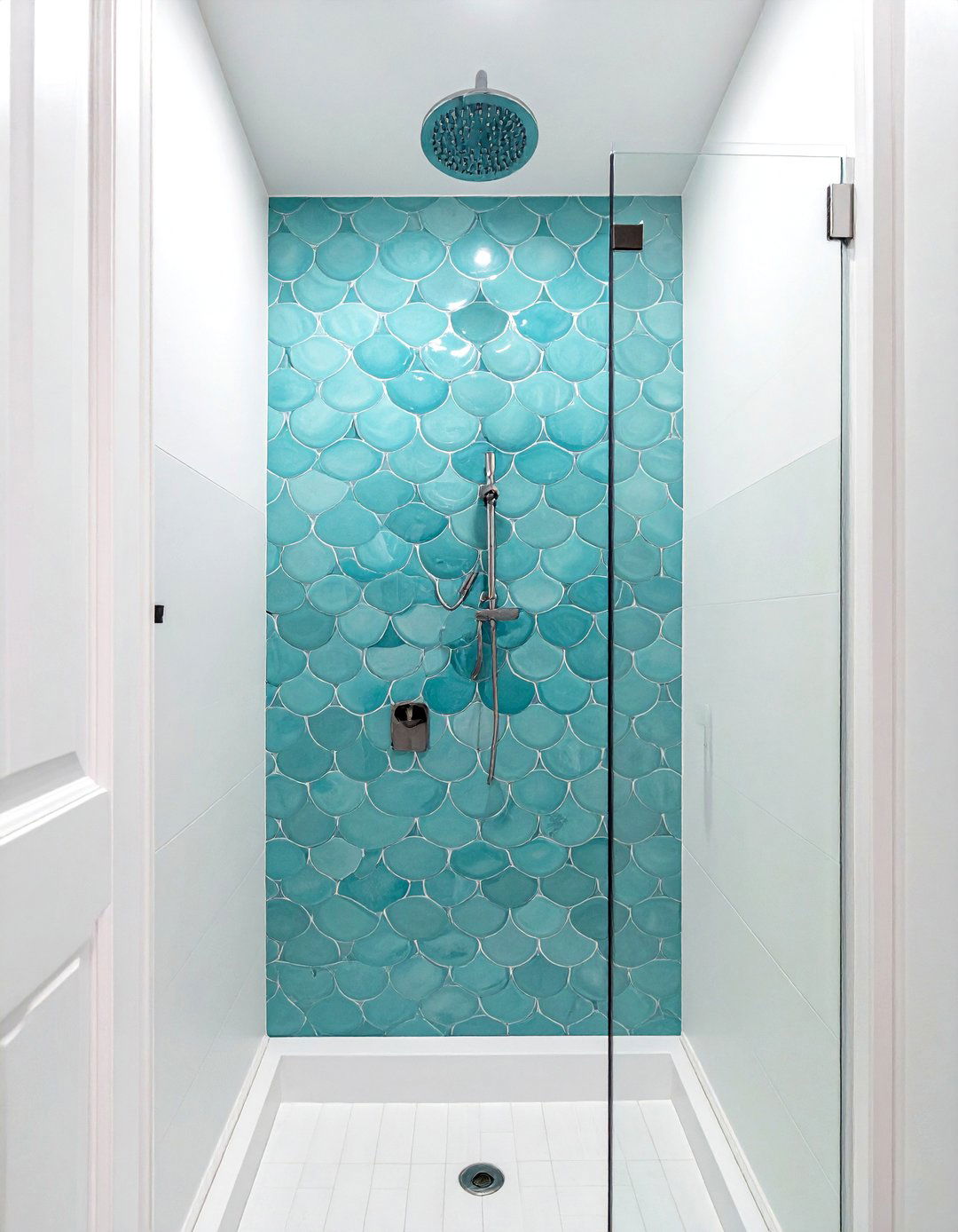 Scalloped wall tile - 30 coastal bathroom ideas