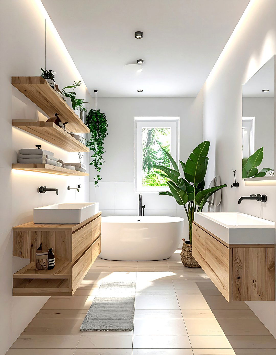 Scandi Bathroom - 30 shared bathroom ideas