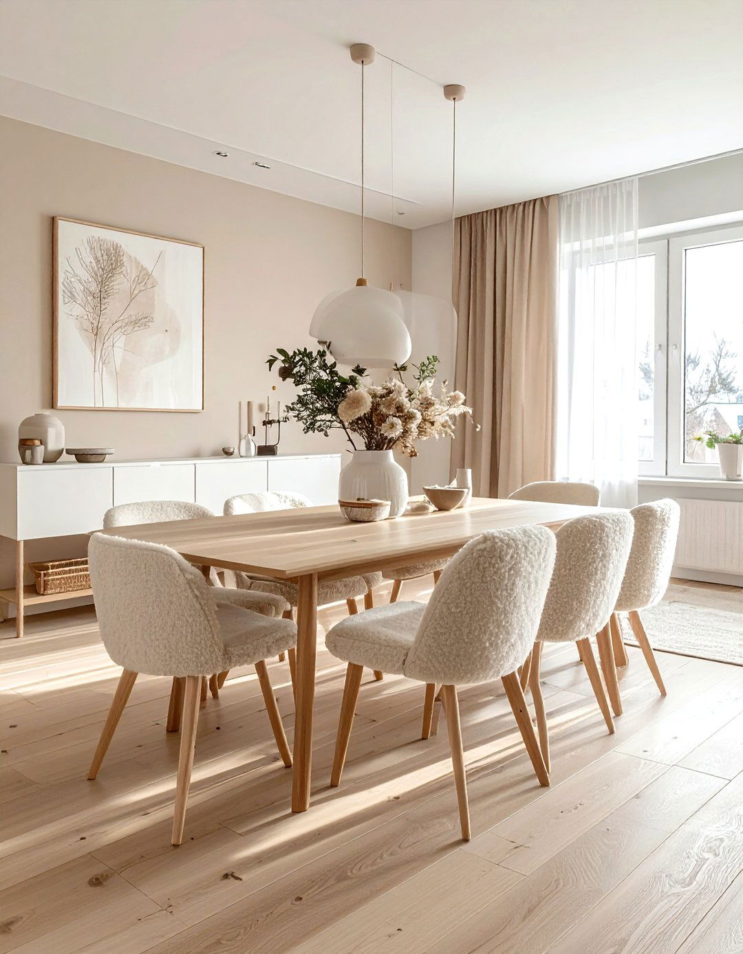 Scandi Beige Dining Room - 30 beige dining room decor ideas
