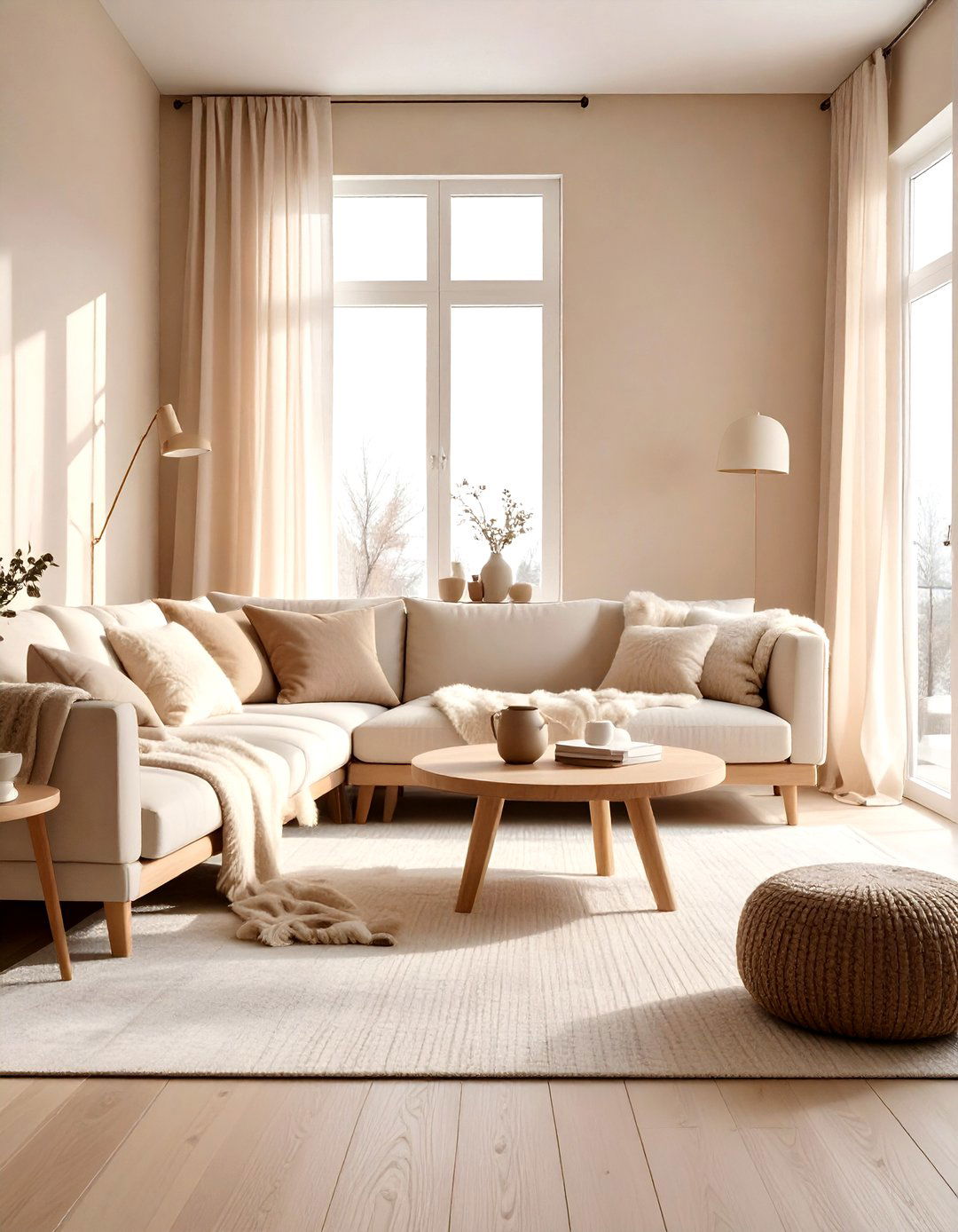 Scandi Beige Living Room - 30 living room beige walls