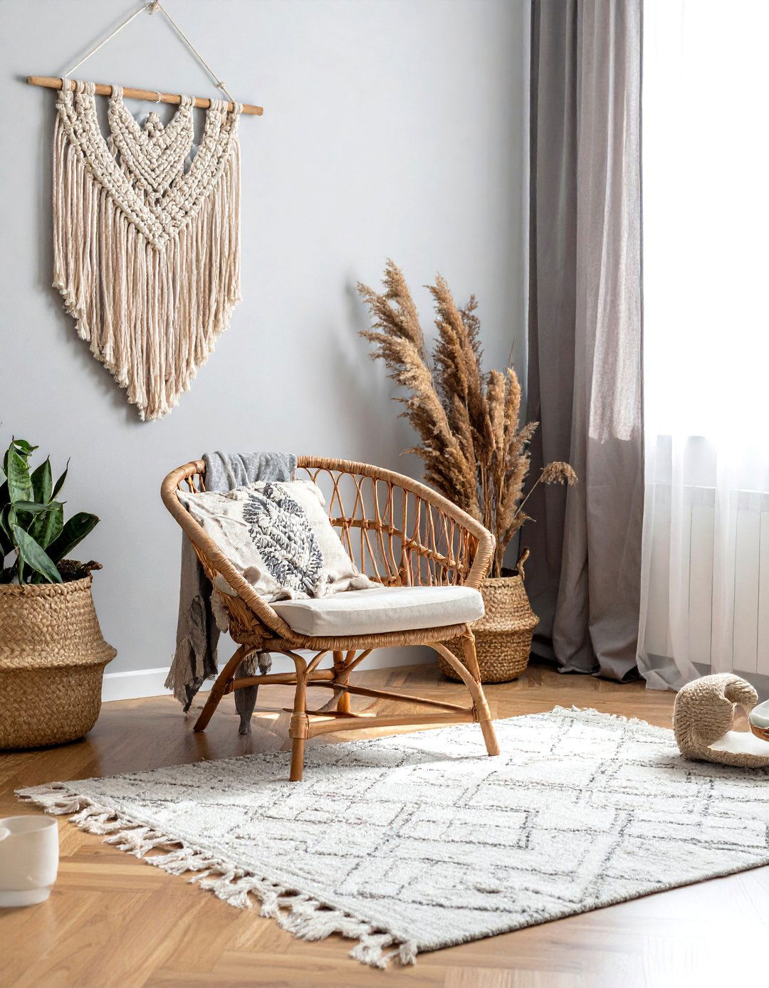 Scandi Boho Decor - 30 scandinavian grey living room ideas
