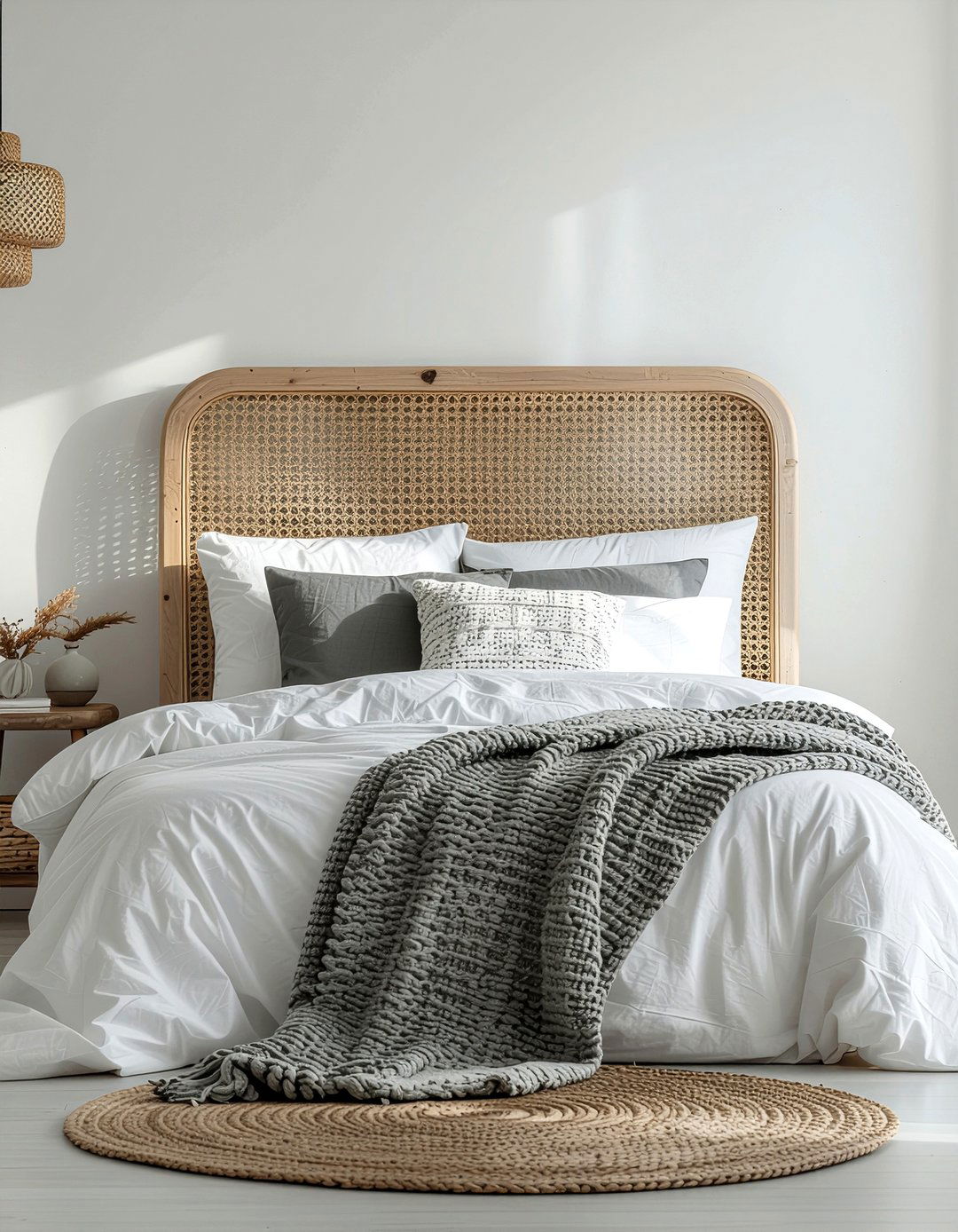 Scandi Cane Headboard - 30 bedroom cane headboards