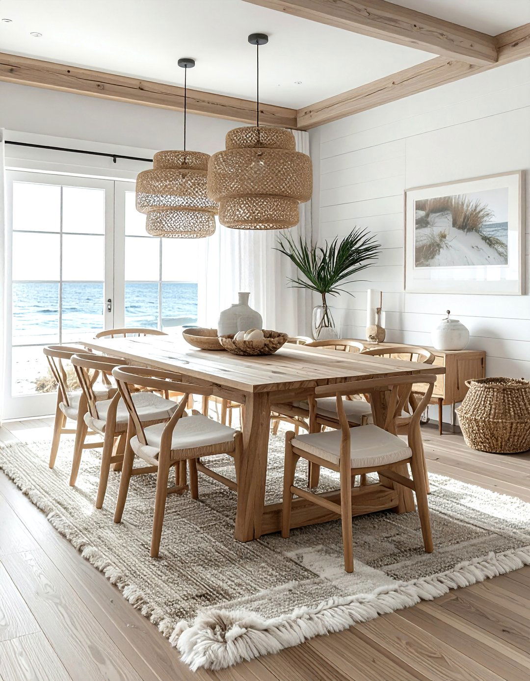 Scandi Coastal Dining Room - 30 coastal dining room ideas