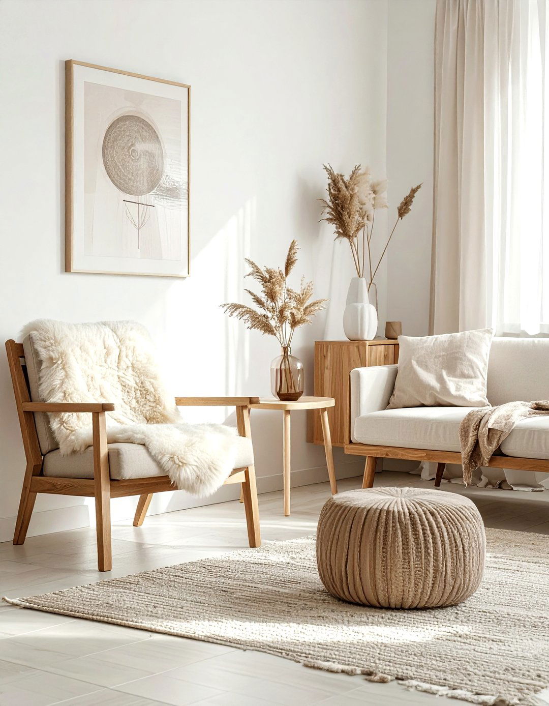 Scandi Coastal Living Room - 30 coastal beige living room ideas