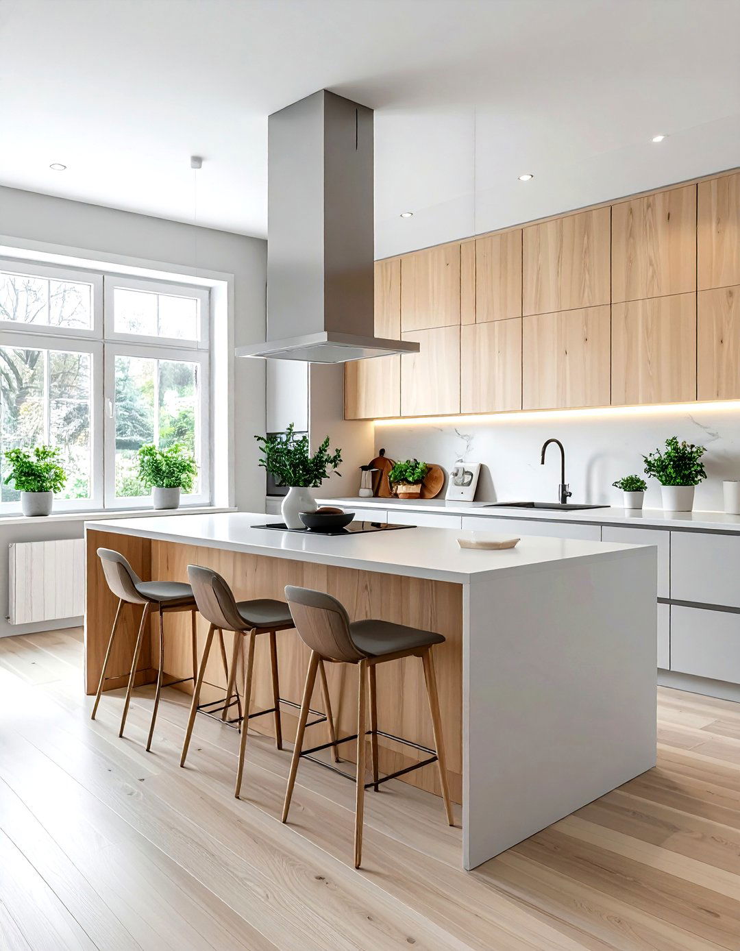 Scandi Corian Kitchen - 30 Corian kitchen ideas