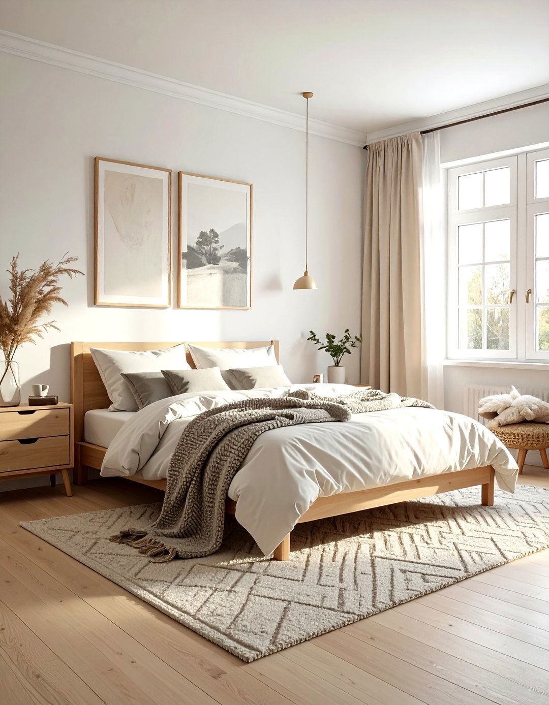 Scandi Cream Bedroom - 30 cream bedroom design ideas