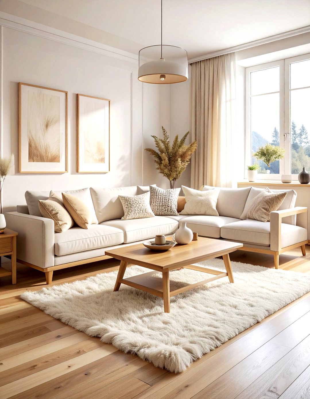 Scandi Cream Living Room - 30 cream living room decor ideas