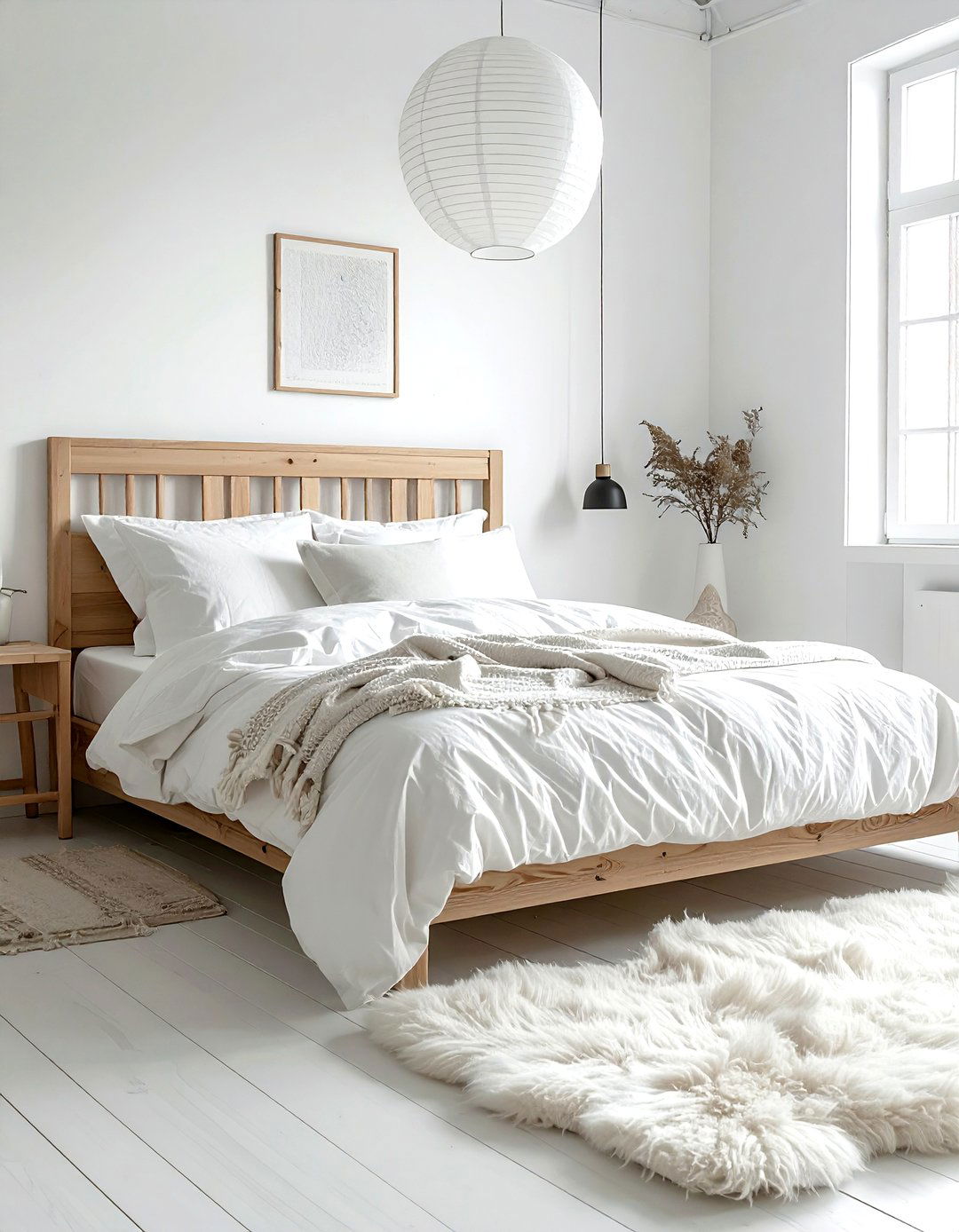 Scandi Farmhouse White Bedroom - 30 farmhouse white bedroom ideas