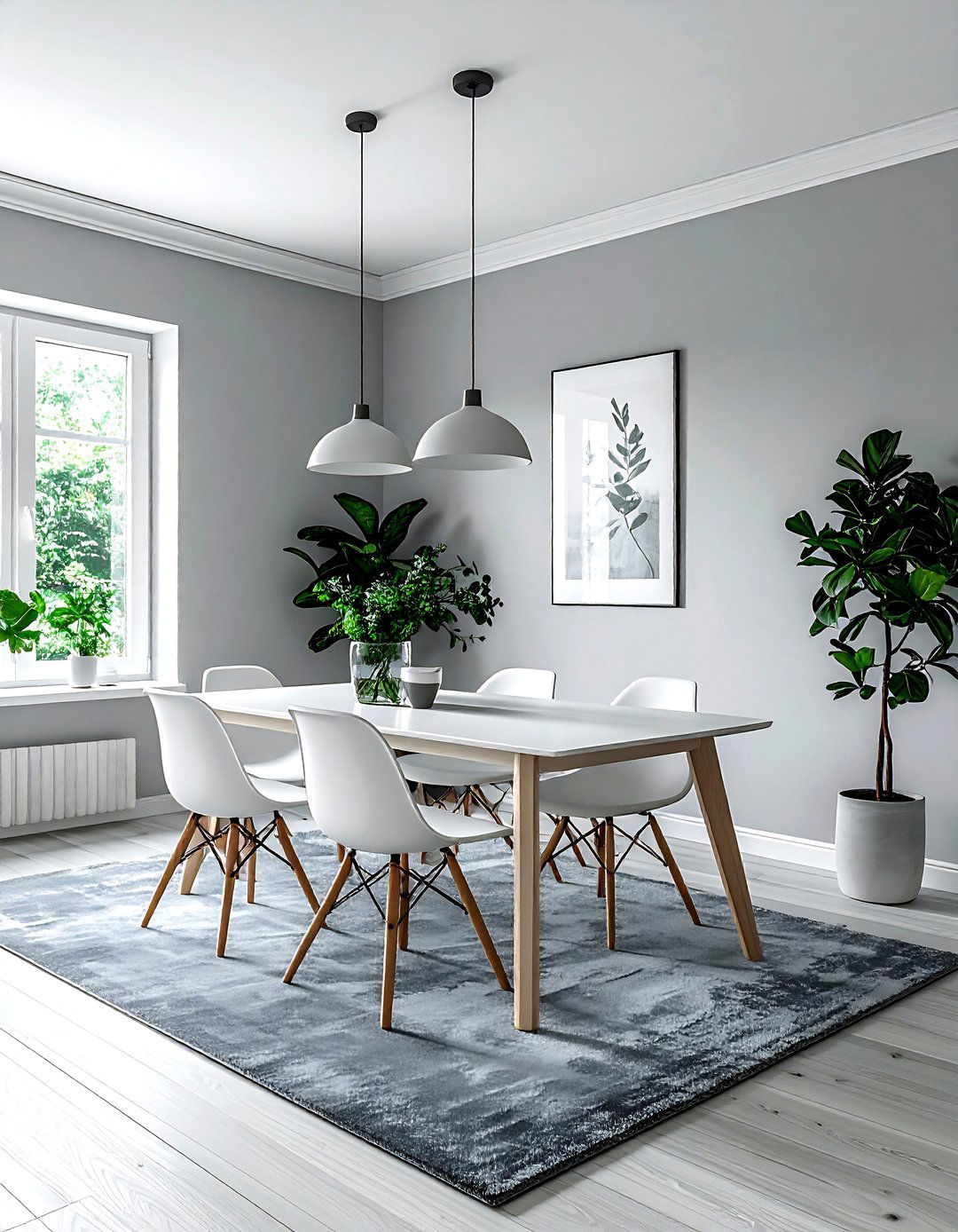 Scandi Grey Dining Room - 30 grey dining room design ideas