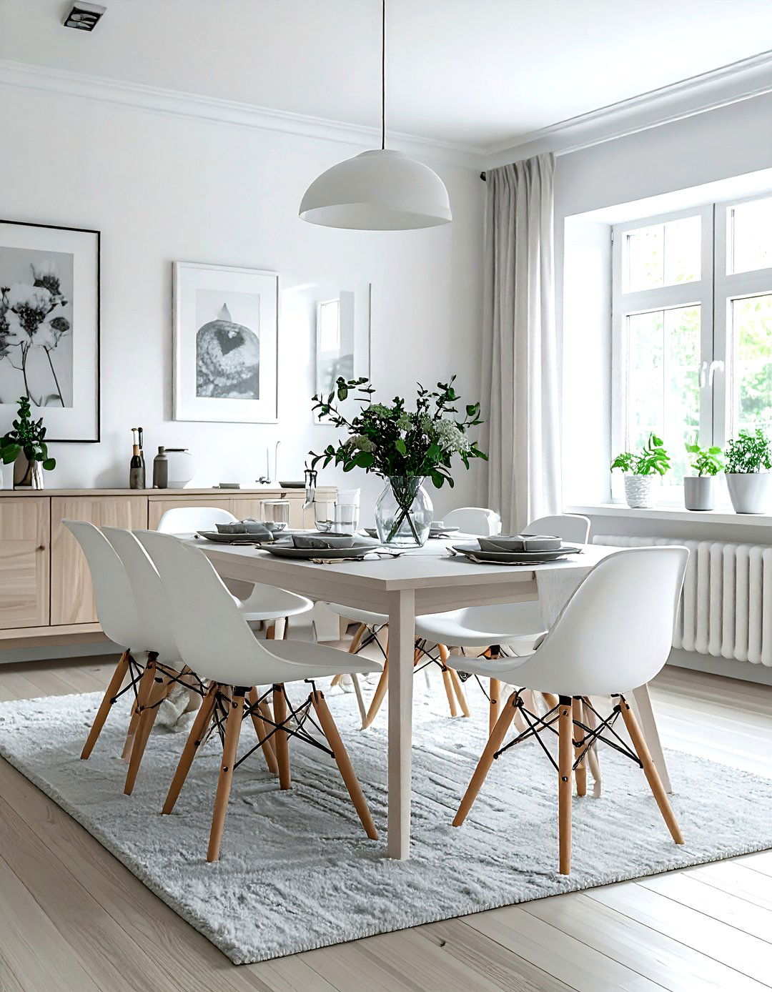 Scandi Grey and White Dining Room - 30 grey and white dining room ideas