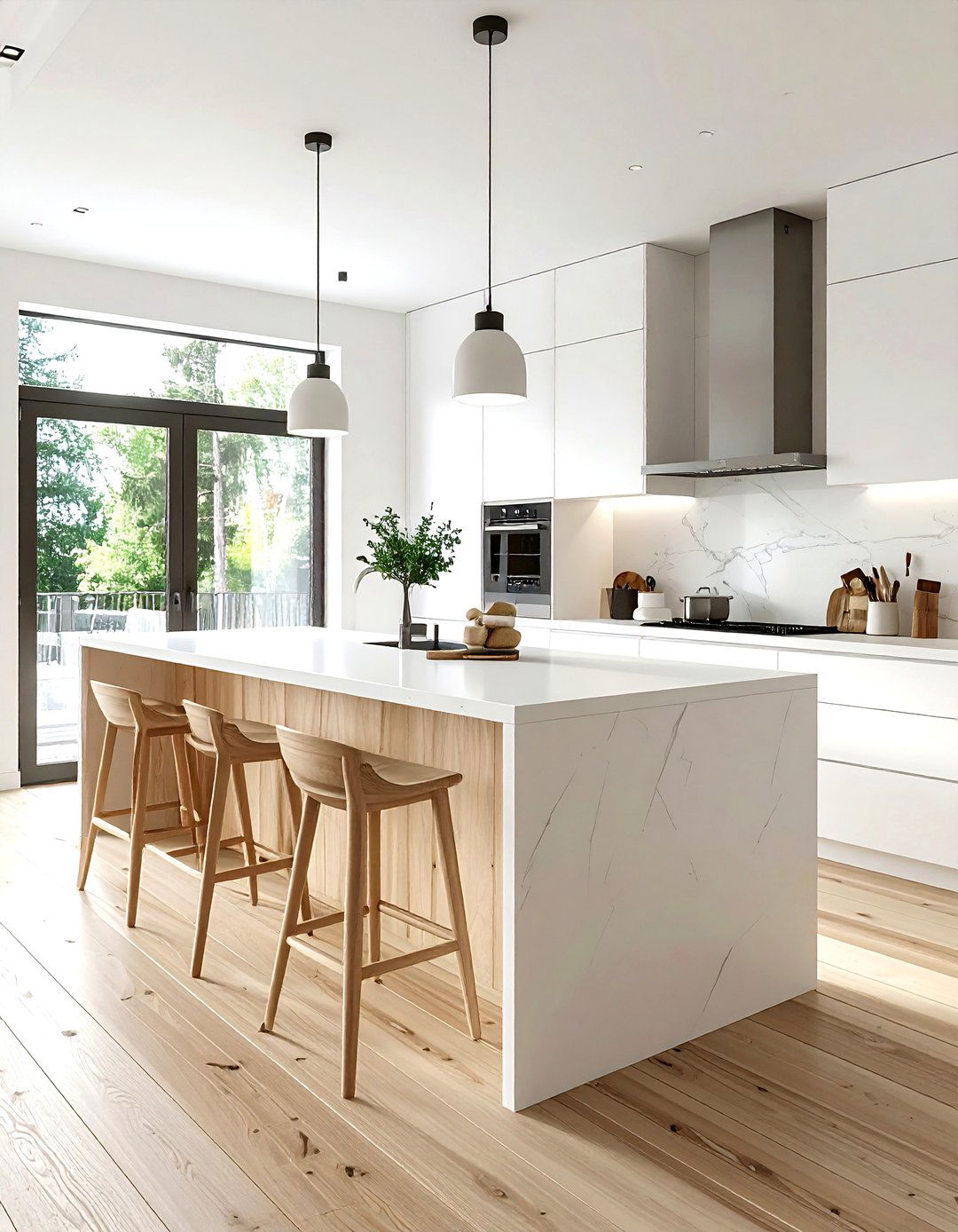 Scandi Kitchen Island - 30 L-shaped kitchen island ideas