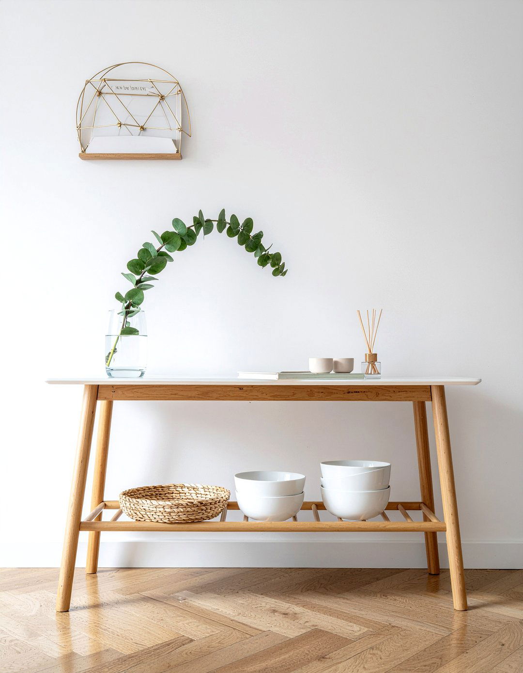 Scandi Light Wood Console - 30 living room console table ideas