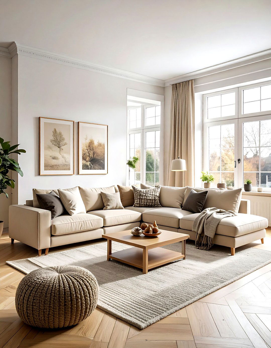 Scandi Living Room With Corner Sofa - 30 scandinavian beige living room ideas