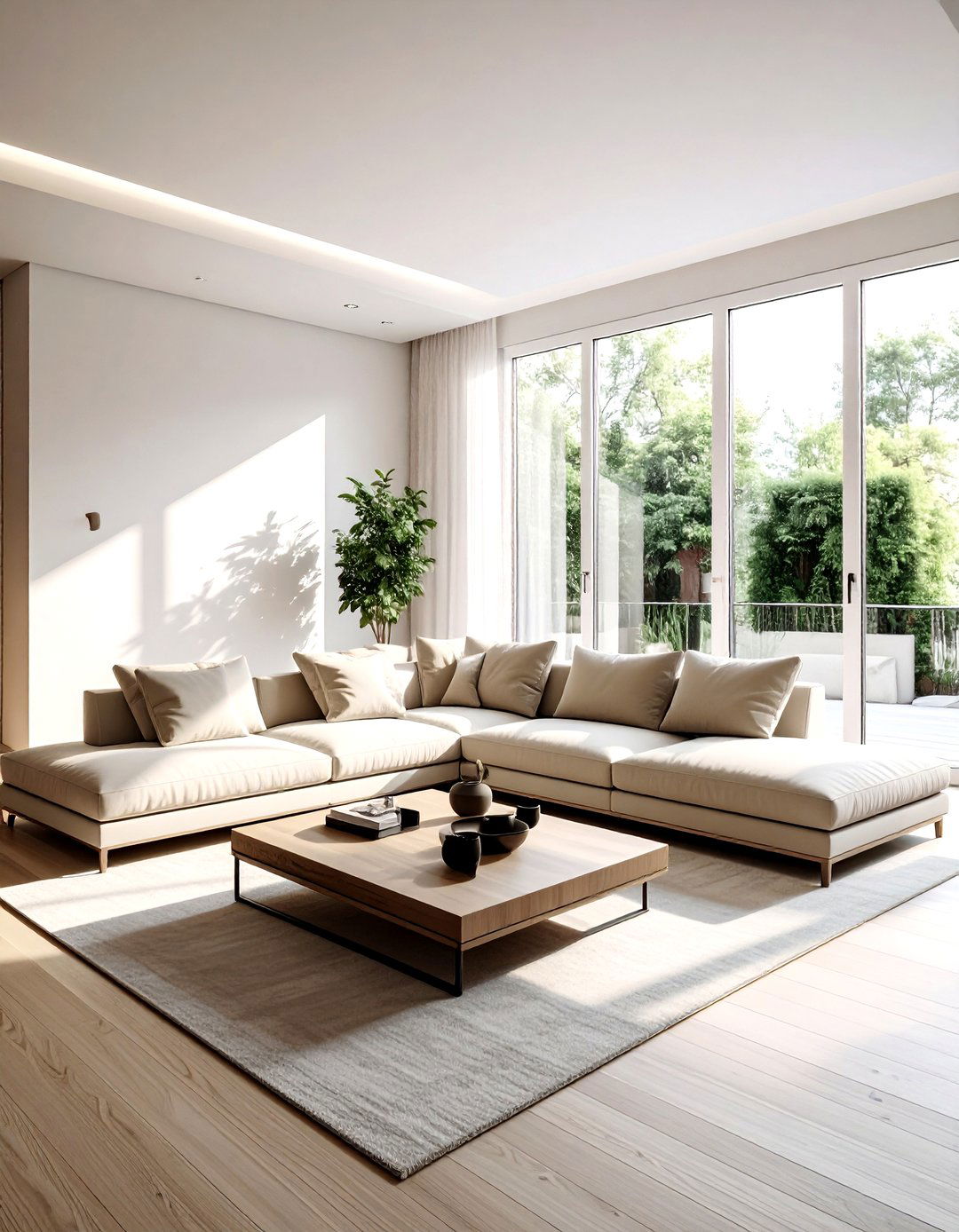 Scandi Living Room With Low Profile Furniture - 30 scandinavian beige living room ideas