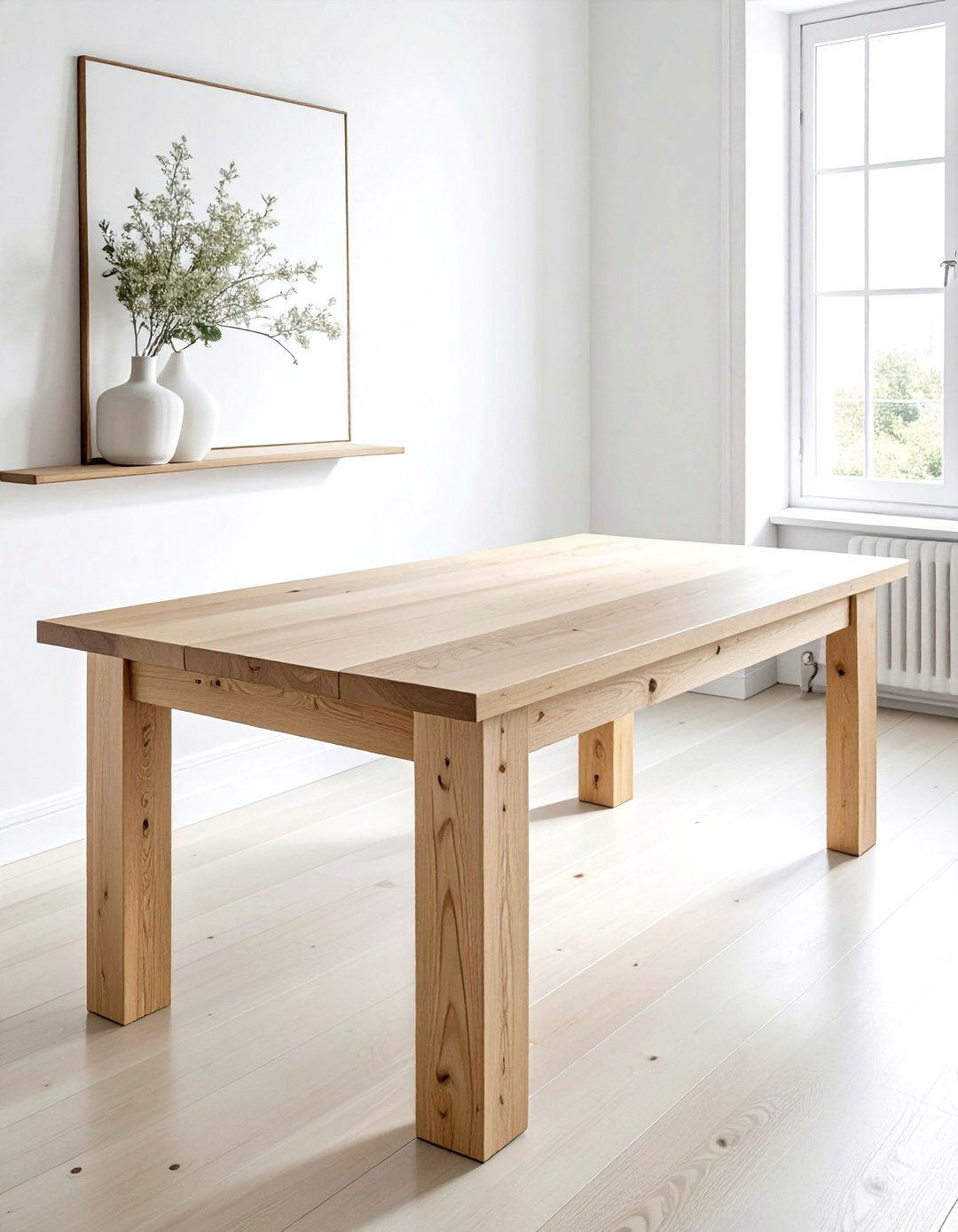Scandi Minimalist Wood Table - 30 reclaimed wood dining room ideas