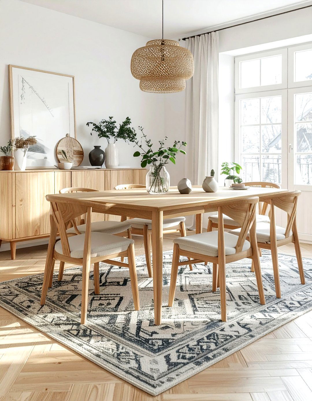 Scandi Oriental Rug Dining Room - 30 oriental rug dining room ideas