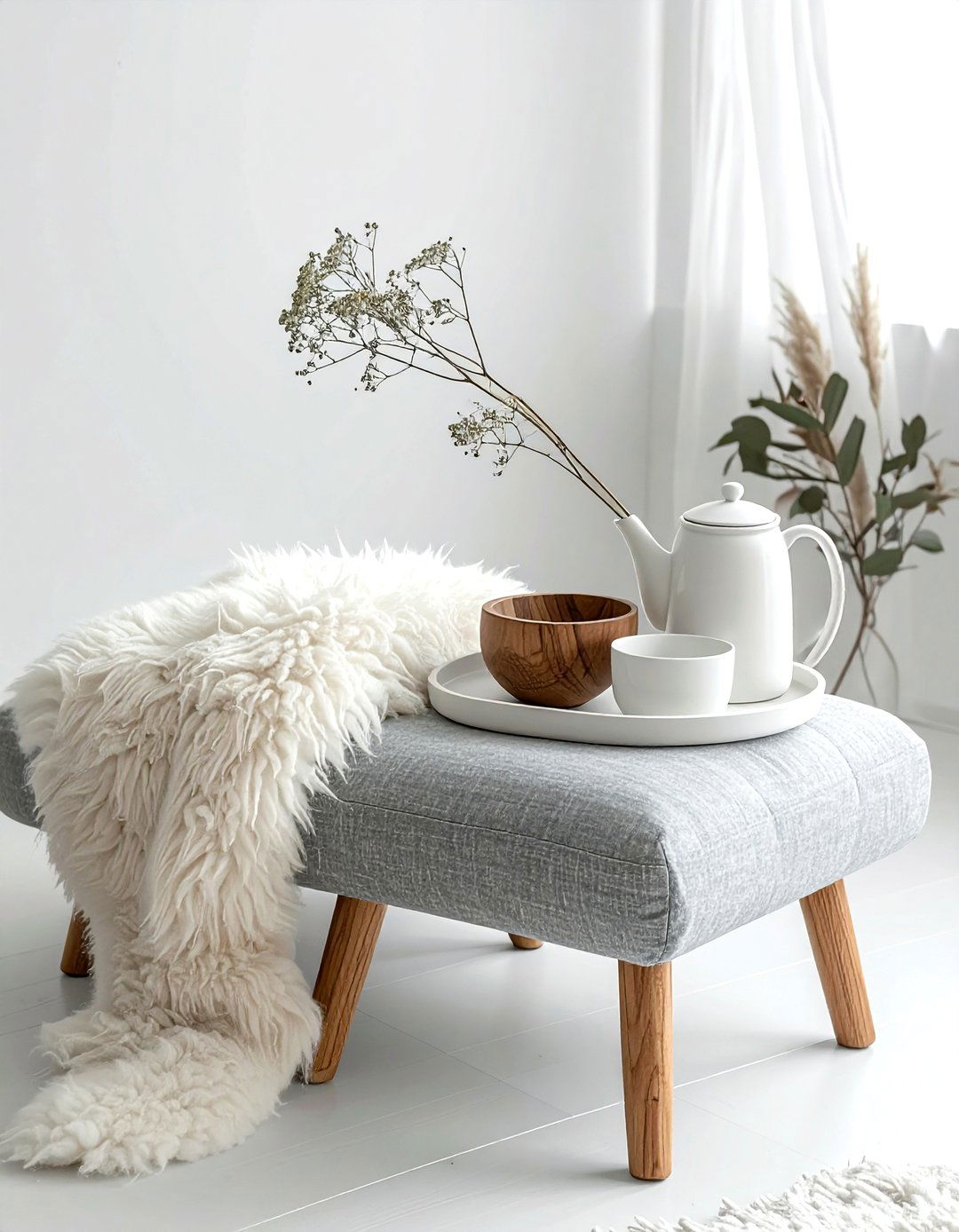 Scandi Ottoman Styling - 30 ottoman styling ideas