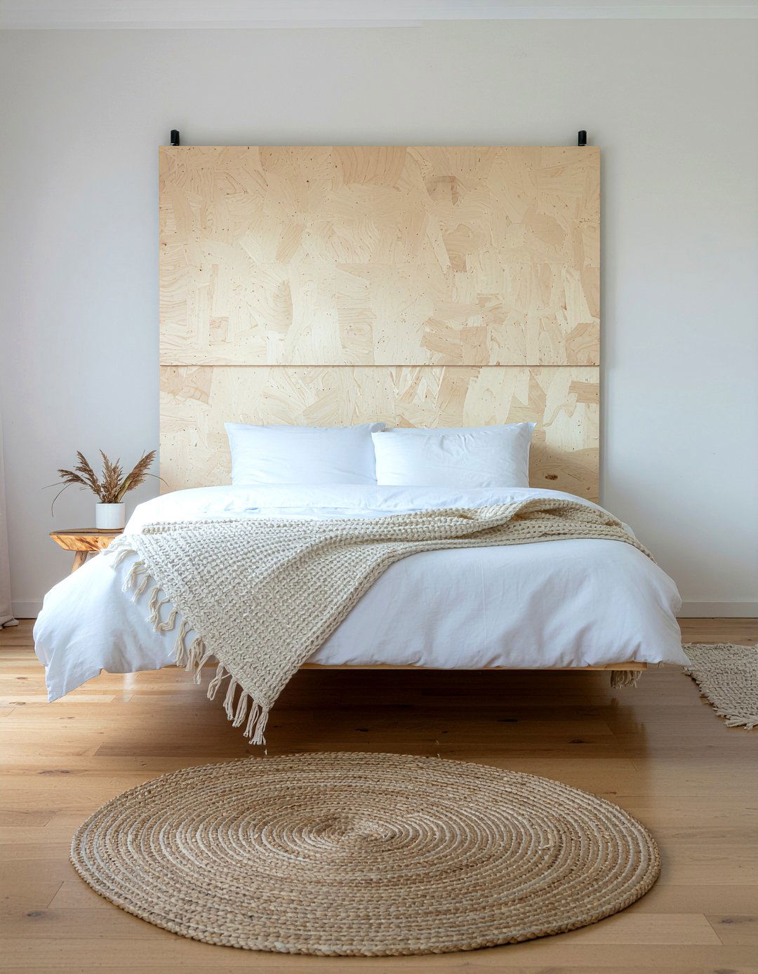 Scandi Plywood Board - 30 bedroom floating headboard ideas