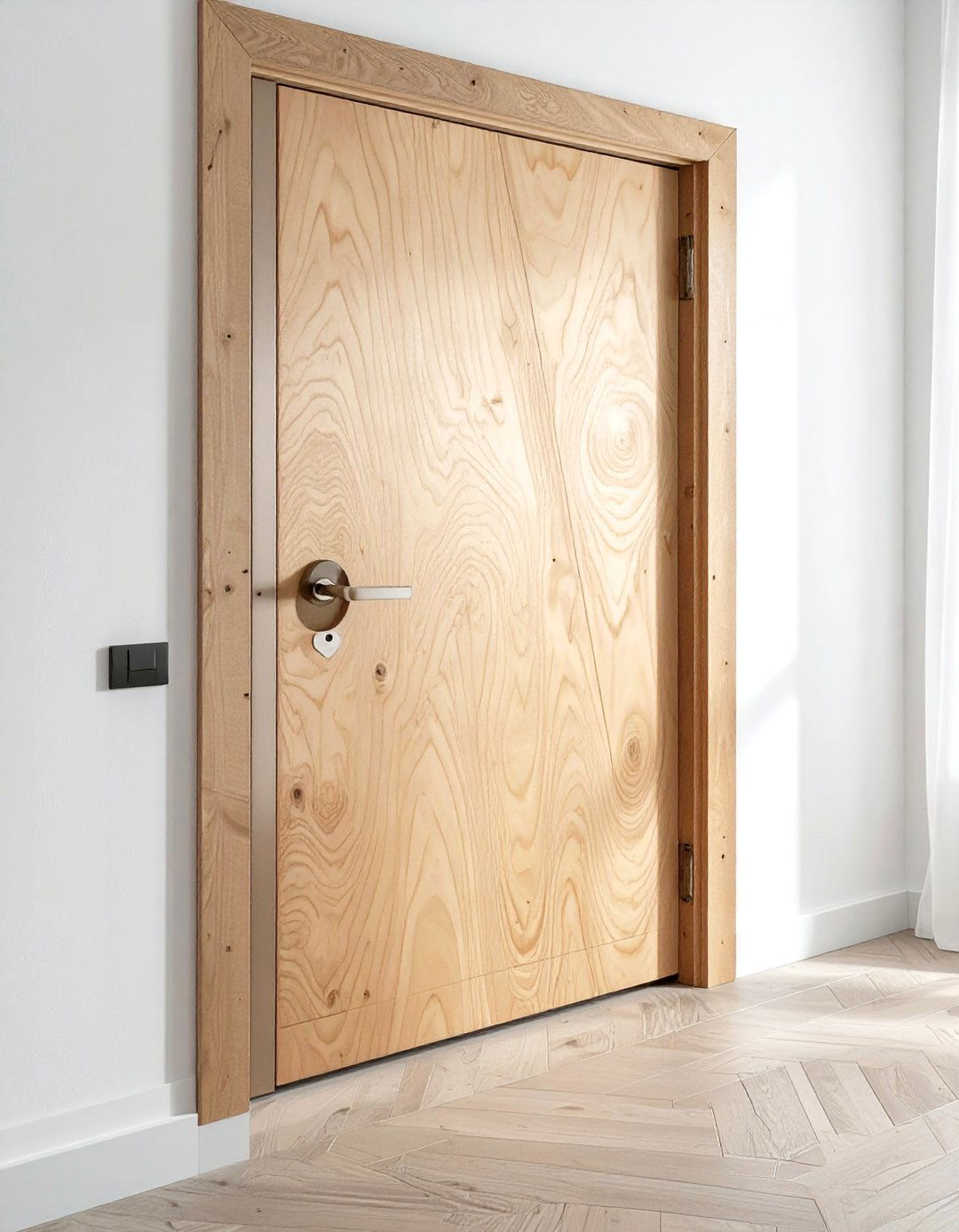 Scandi Plywood Door - 30 bedroom door ideas