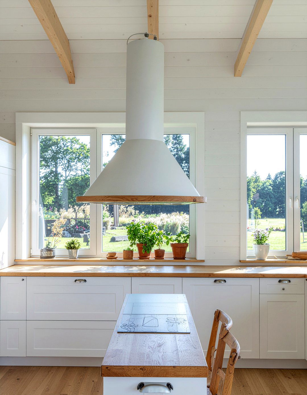 Scandi Style Chimney Hood - 30 chimney hood kitchen ideas