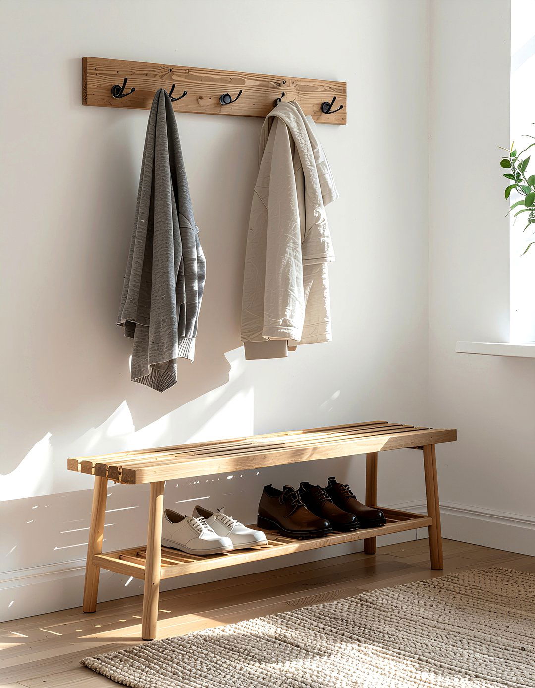 Scandi Style Coat Rack - 30 entryway coat rack ideas