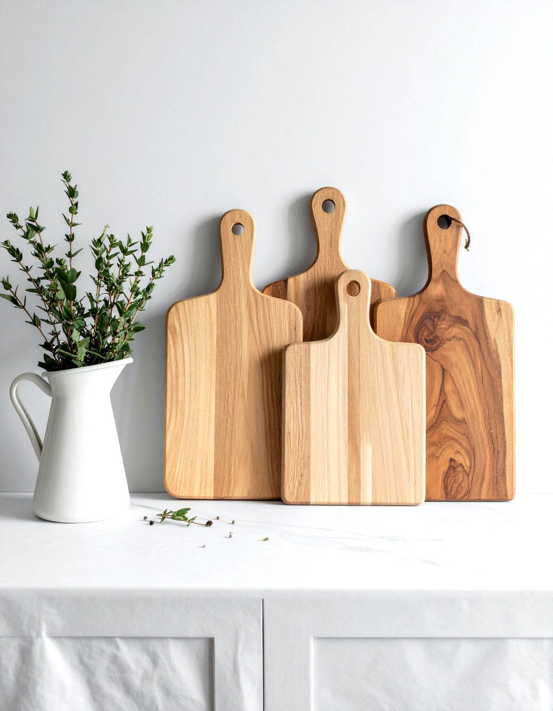 Scandi Style Cutting Board Arrangement - 30 kitchen cutting board display ideas