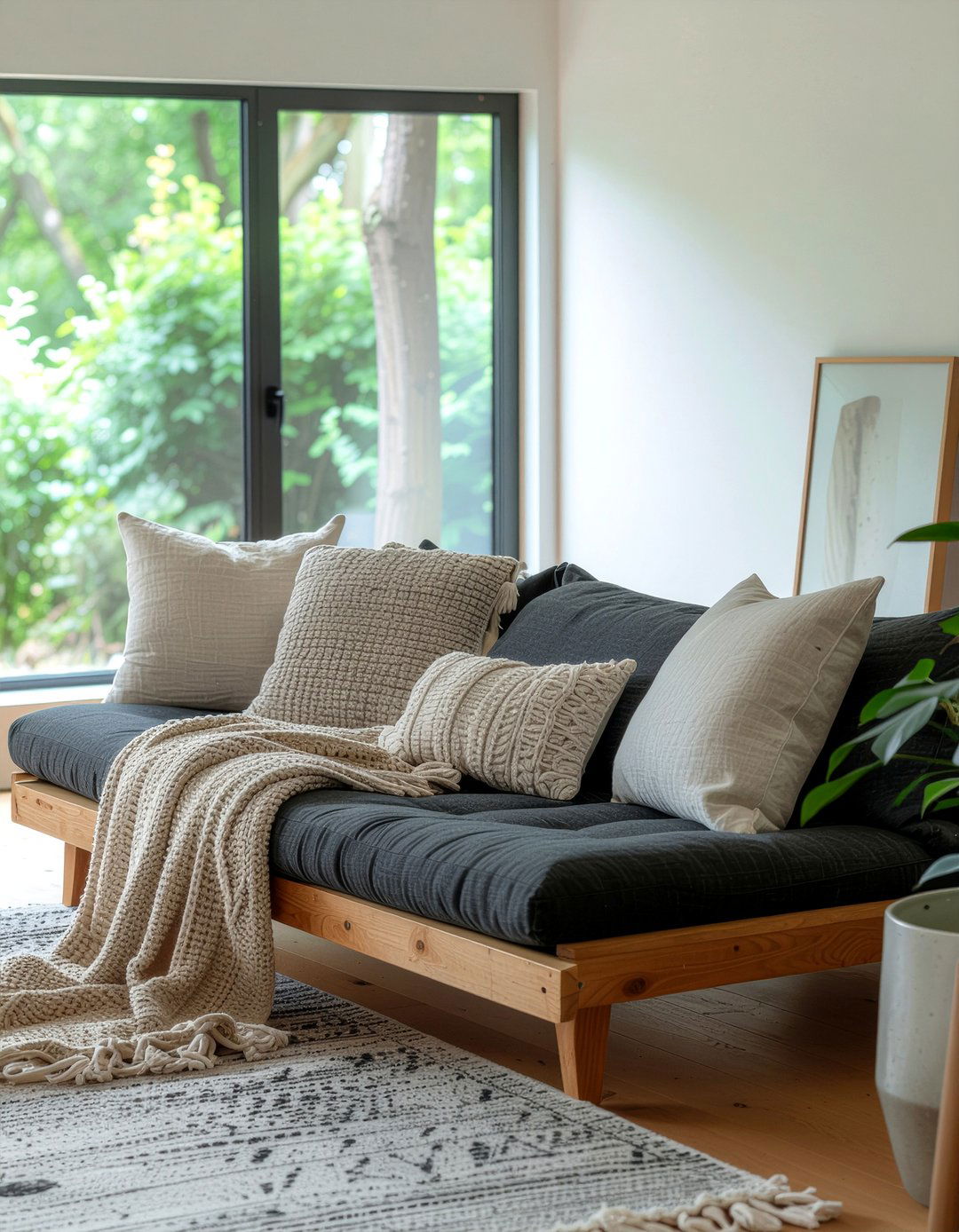 Scandi Style Daybed - 30 living room Scandinavian furniture ideas