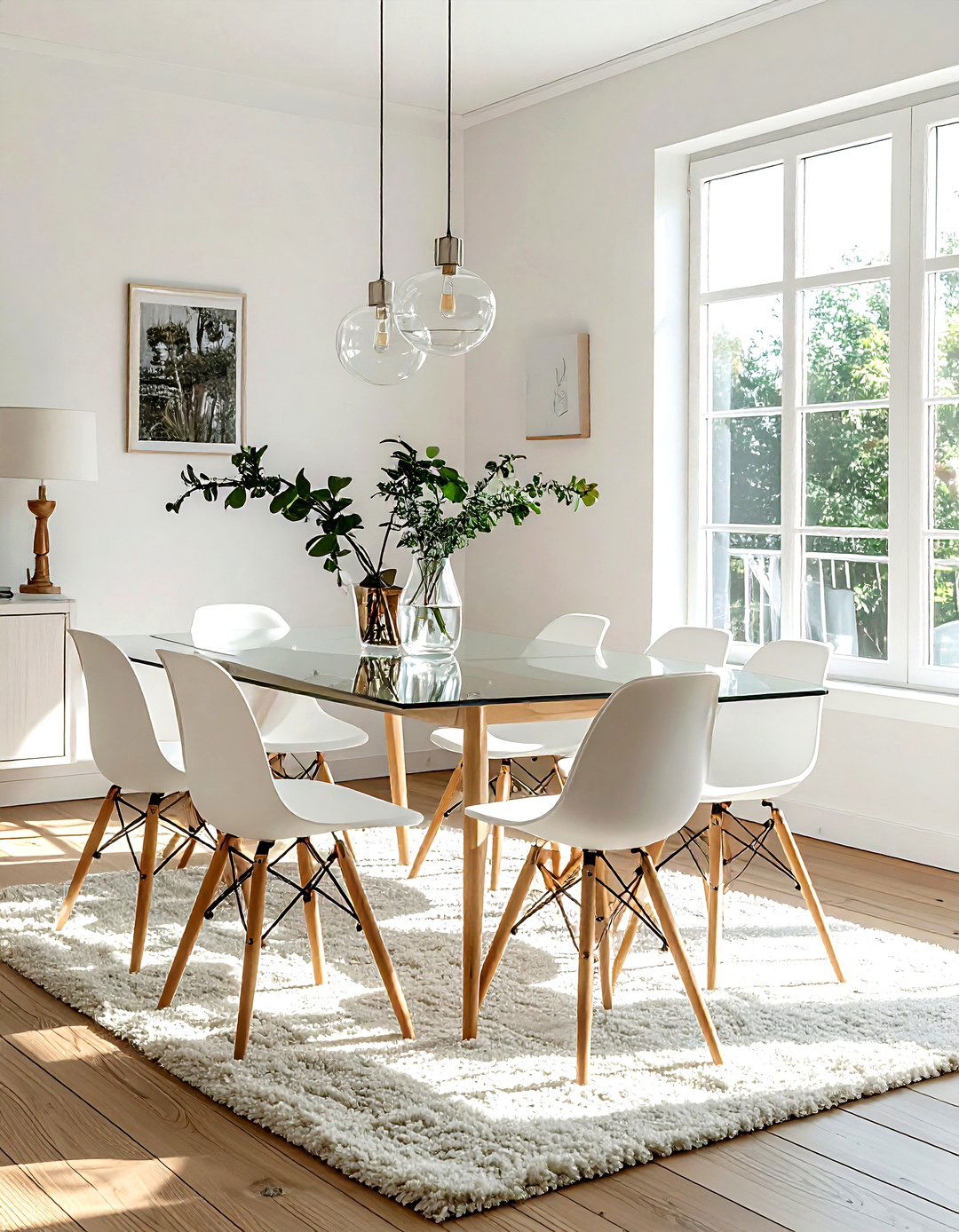 Scandi Style Glass Dining Table - 30 glass dining room ideas