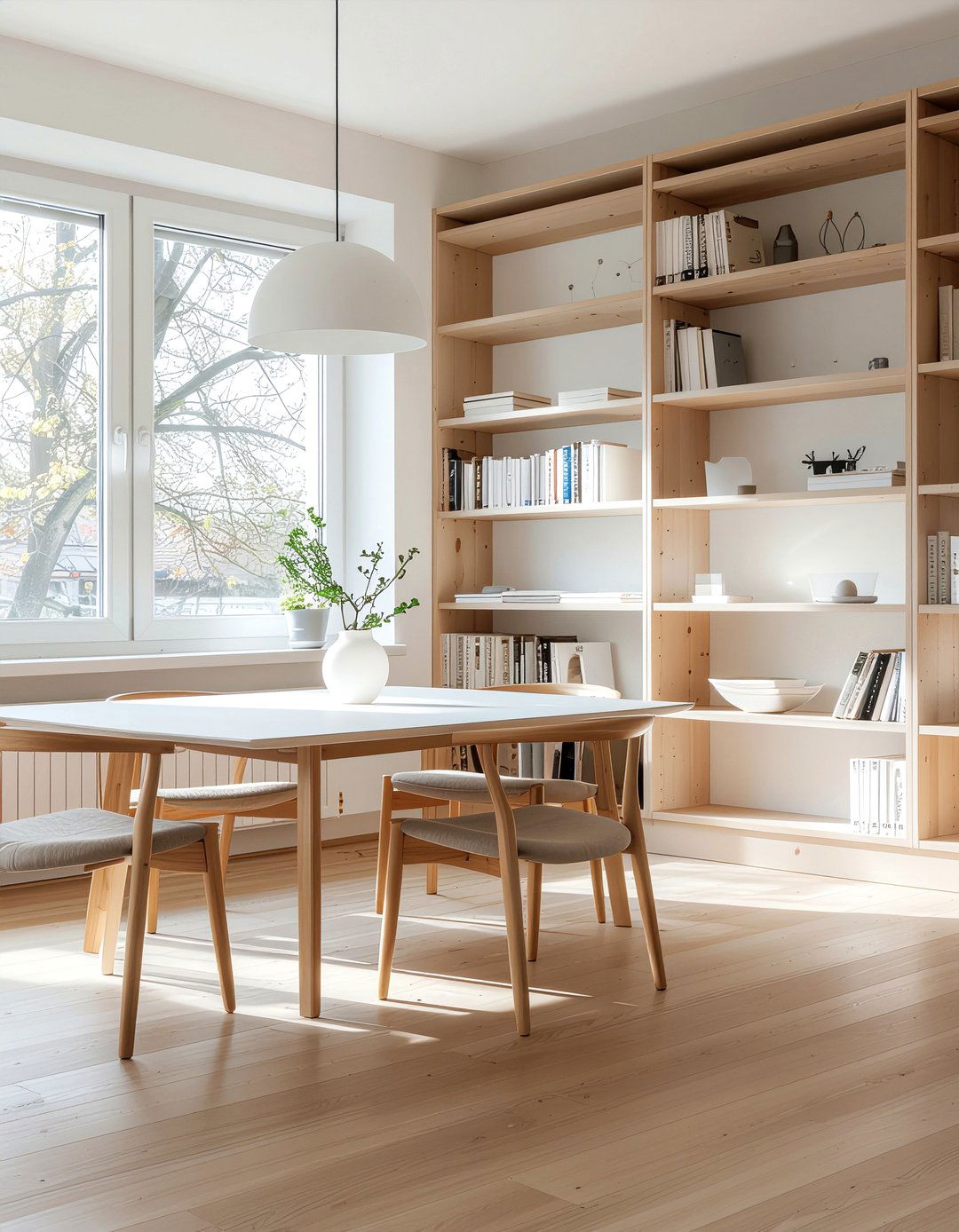 Scandi Style Library Dining Room - 30 dining room library combo ideas
