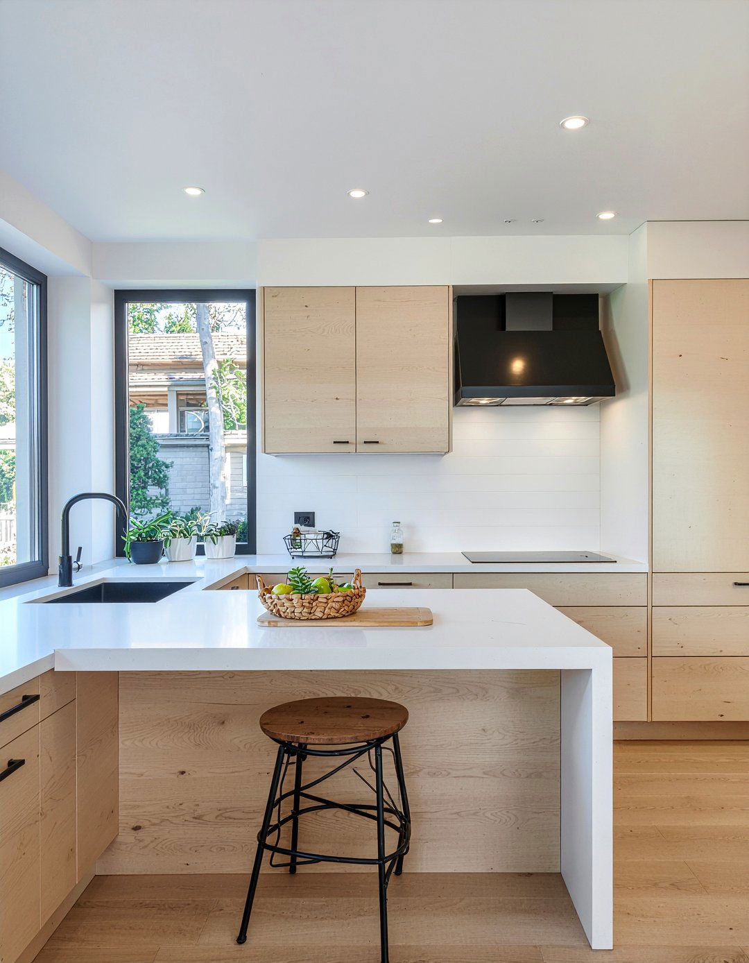 Scandi Style Light Wood Kitchen - 30 panel-ready refrigerator kitchen ideas