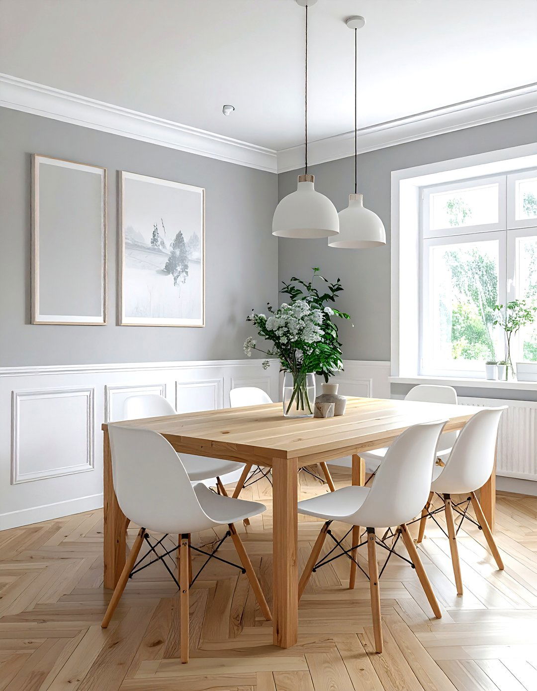 Scandi Style Light Wood Molding - 30 dining room crown molding ideas