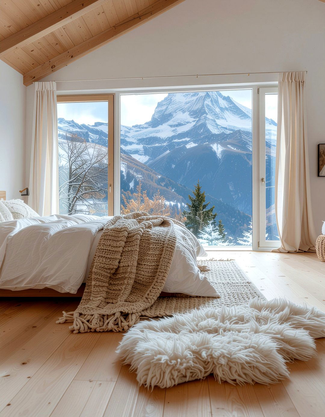 Scandi Style Mountain Bedroom - 30 mountain house bedroom ideas