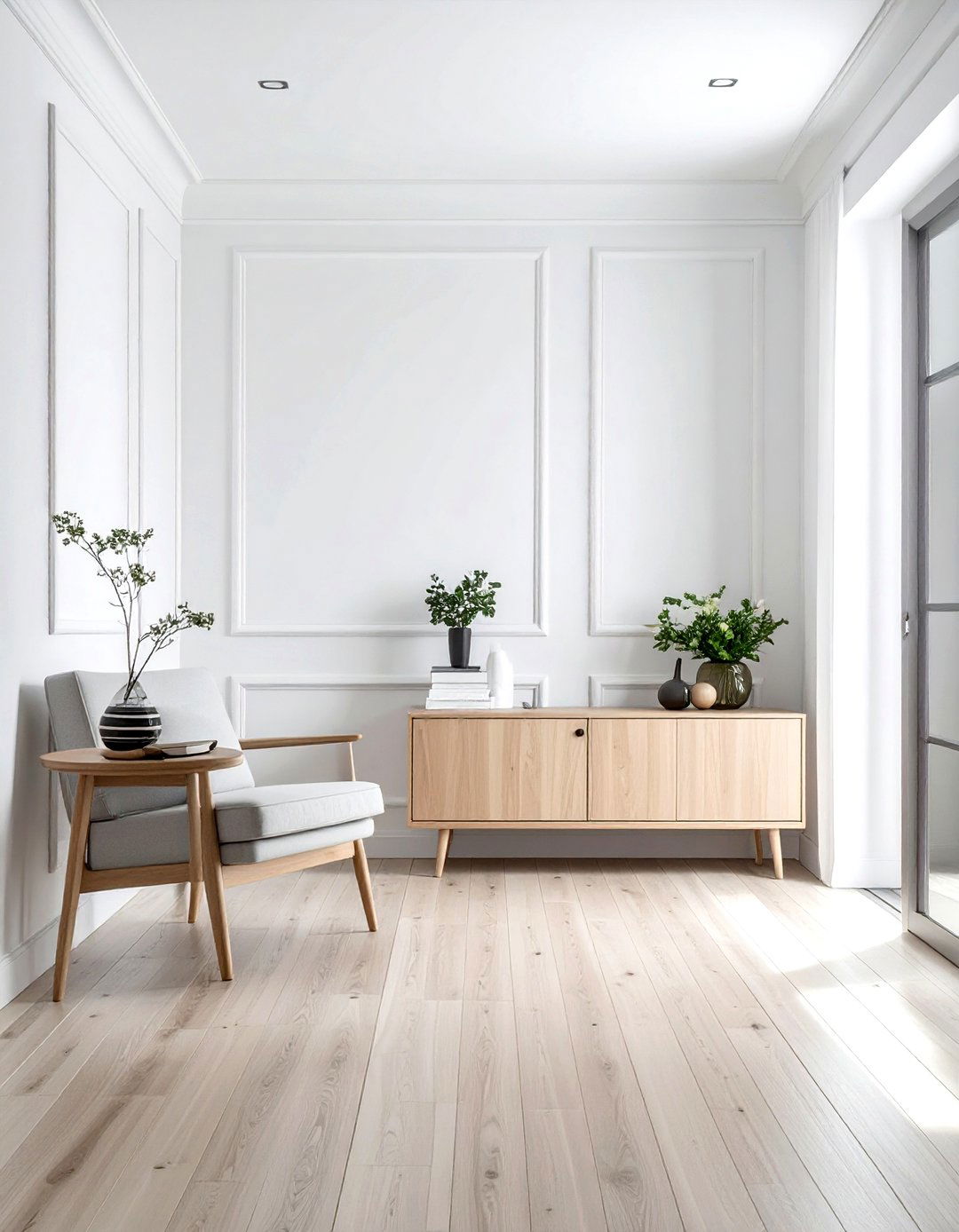 Scandi Style Recessed Paneling - 30 living room recessed panel ideas