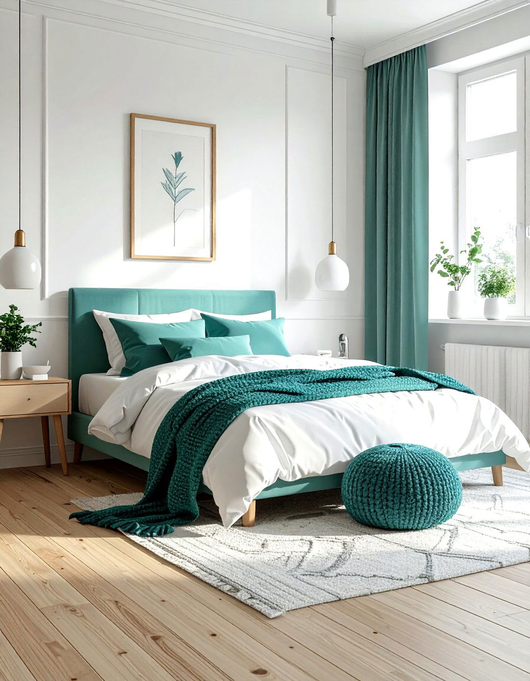 Scandi Teal Bedroom - 30 modern teal bedroom ideas