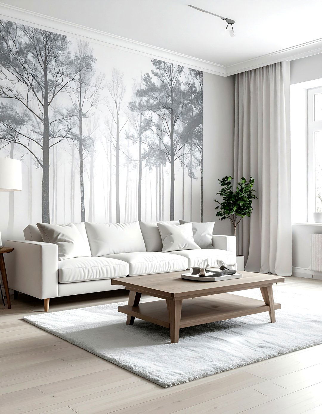 Scandi Wallpaper - 30 living room peel and stick wallpapers