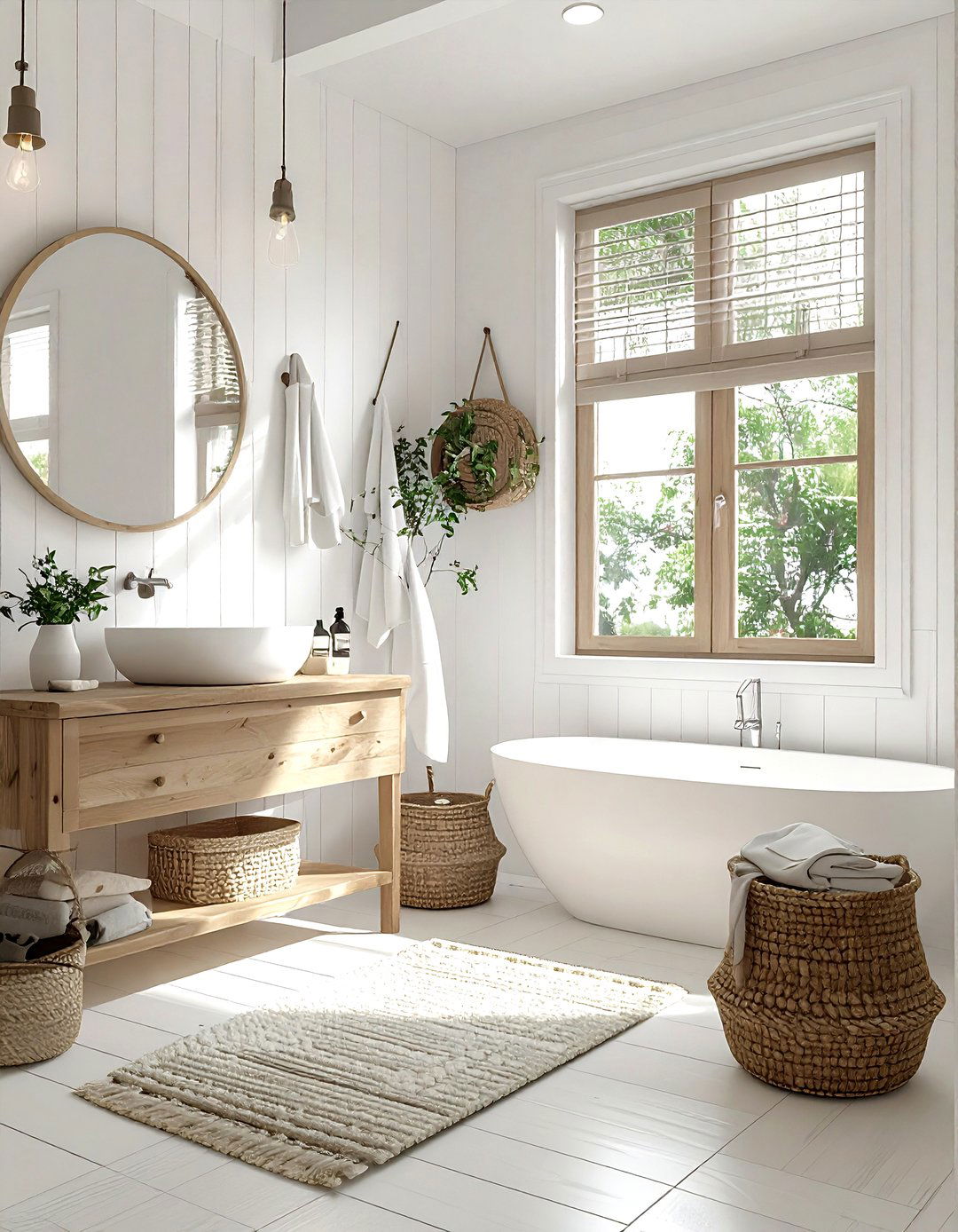 Scandi White Bathroom - 30 cream and white bathroom ideas