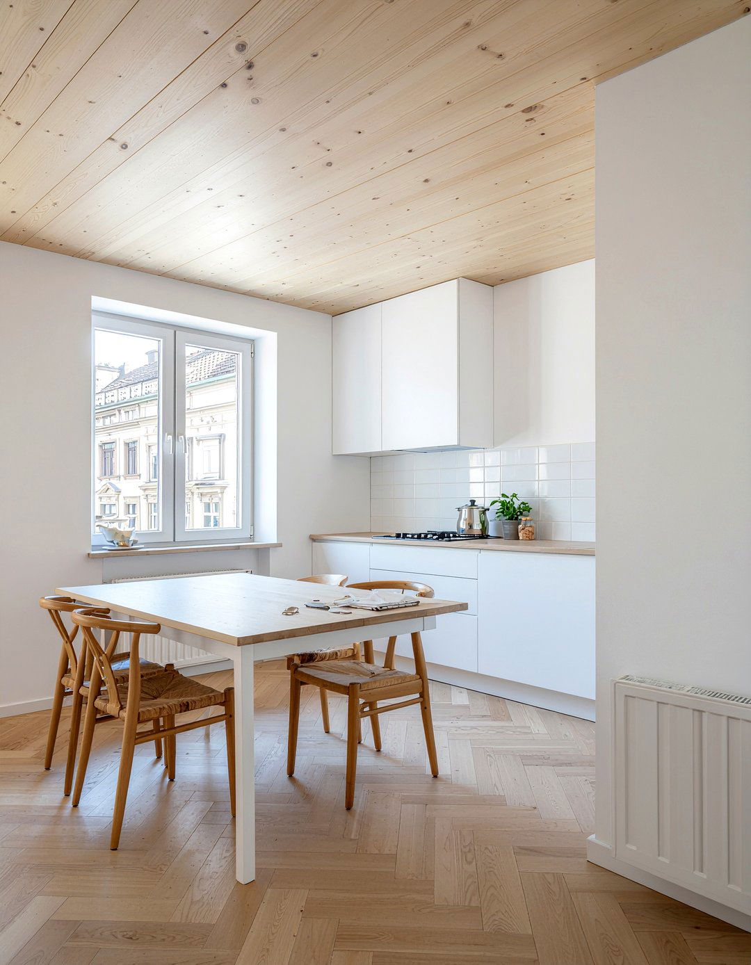 Scandi Wood Ceiling Kitchen - 30 kitchen wood ceiling ideas