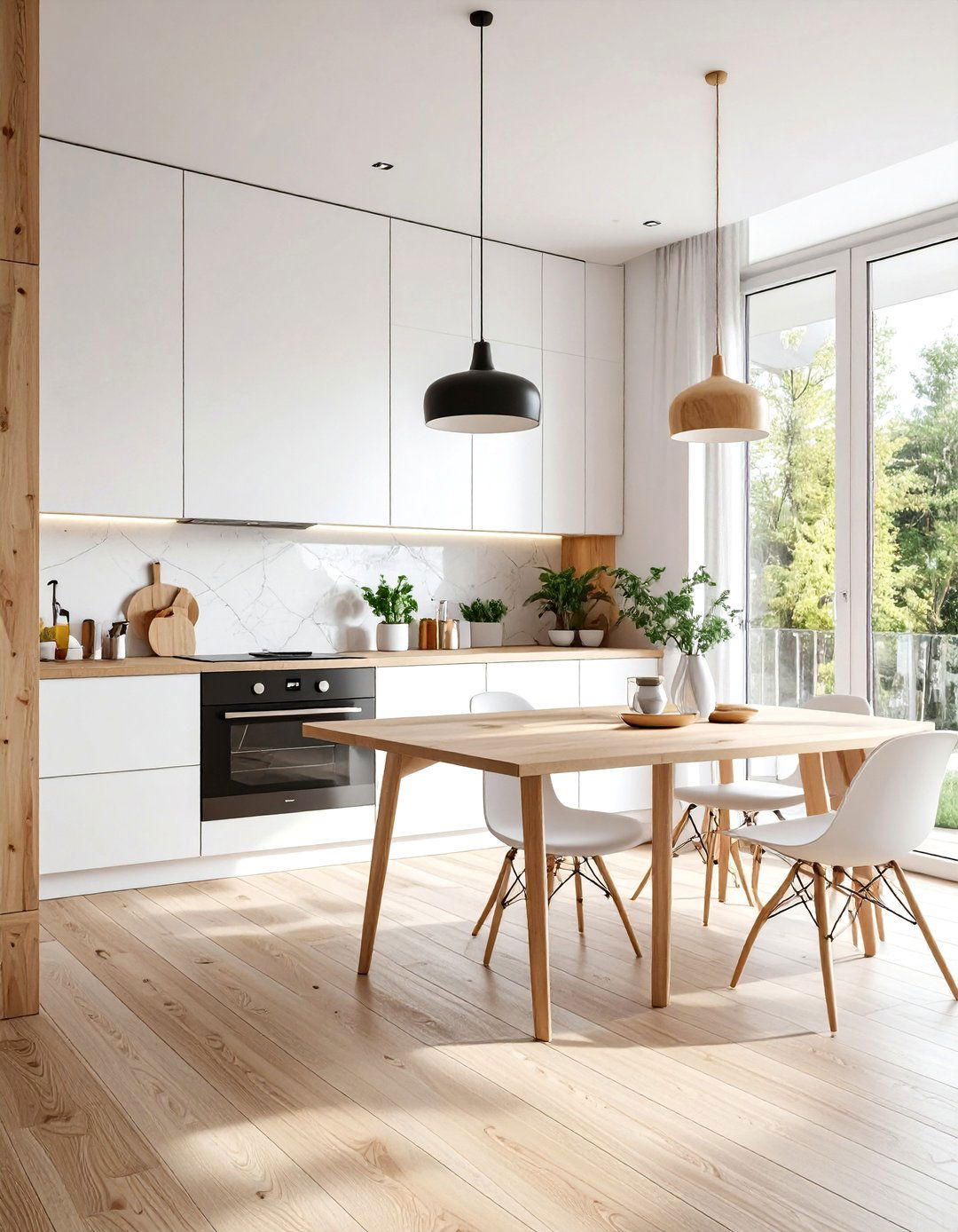 Scandi Wood Kitchen - 30 warm wood kitchen ideas
